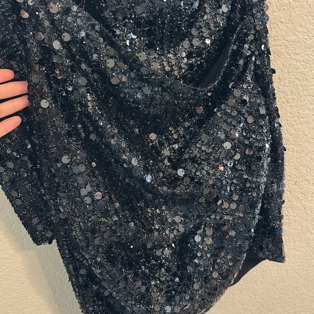 NWT NBD Sequin Dress Sz XXS in Black Mini Dress - Picture 11 of 12